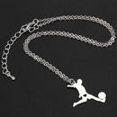 Trendy Stainless Steel Football Player World Cup Necklace Pendant Necklace  A3L7