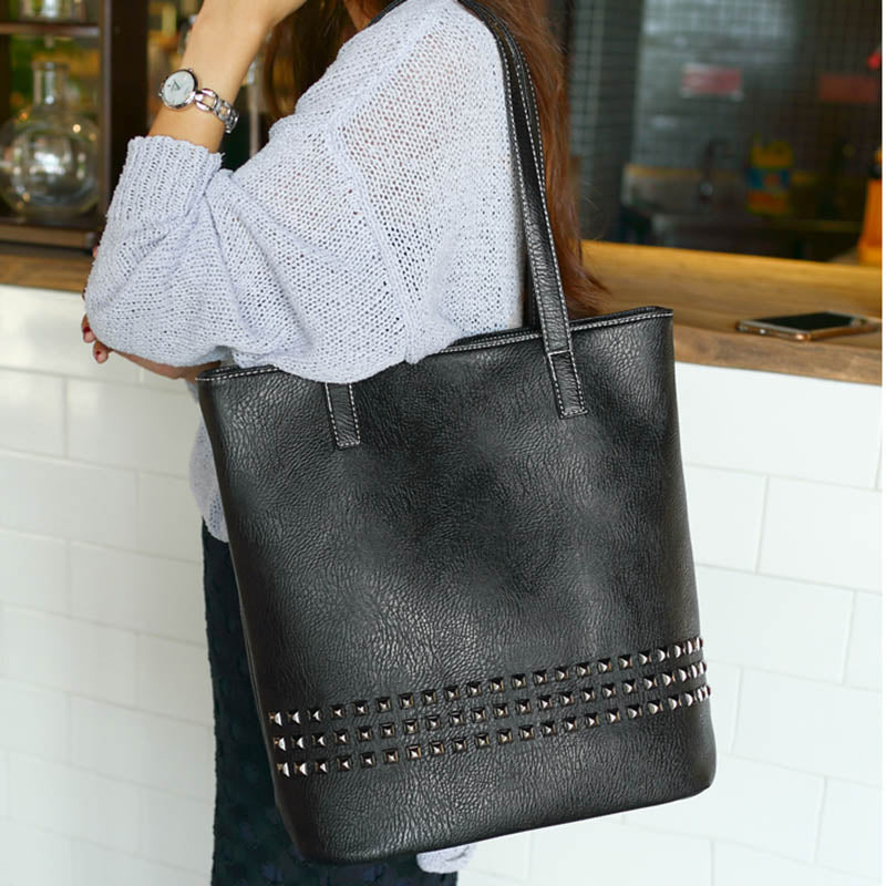 Women PU Leather Female Handbag Autumn Bag Large Size Women Shoulder Bag DaiH6T9