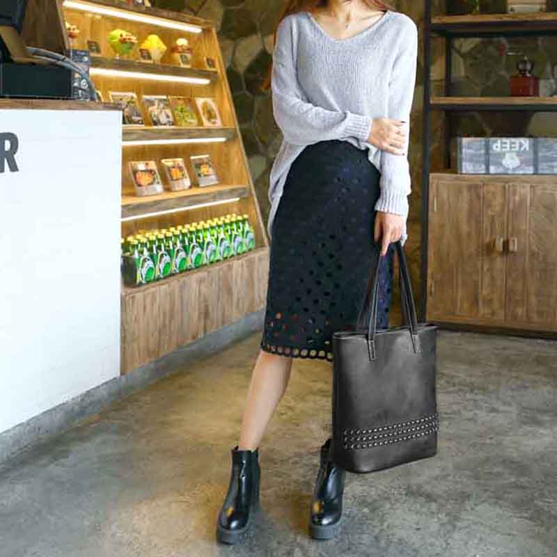 Women PU Leather Female Handbag Autumn Bag Large Size Women Shoulder Bag DaiH6T9