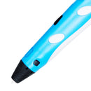 2nd Generation 3D Printing Pen with 3x 1.75mm ABS Filament Kit for Beginners & Kids with EU Standard Plug Power Adapter