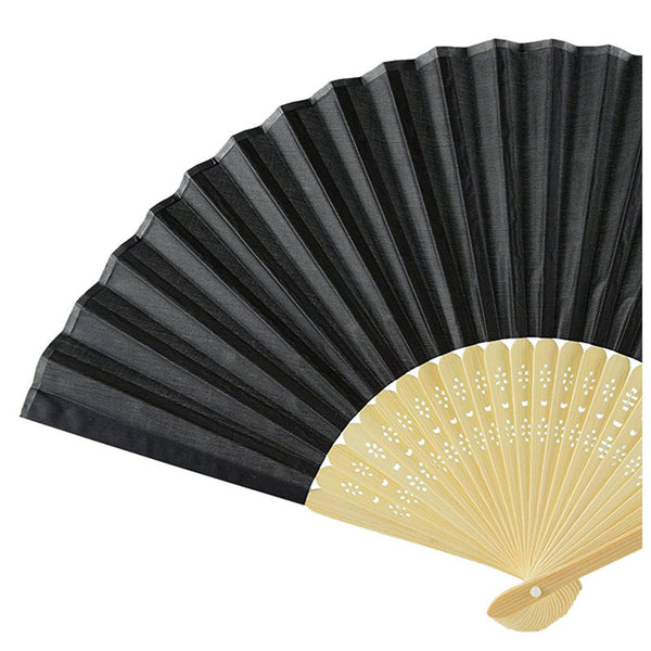 10pcs* Personalized Ladies Bamboo Fan Hollow Out Hand Folding Fans Outdoor  D7S6
