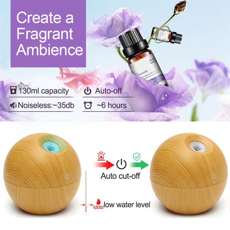USB Aroma ESSential Oil Diffuser Ultrasonic Mist Humidifier Air Purifier Co K2H9