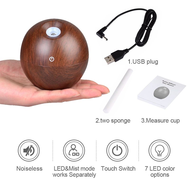 USB Aroma ESSential Oil Diffuser Ultrasonic Mist Humidifier Air Purifier Co J6H9