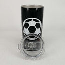 20 oz Football Tumbler Cup Vacuum Insulation Beer Wine Mug Stainless Steel  U2W2
