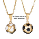 Stainless Steel Football Necklace 2 Styles Soccer Necklace Charm Pendant Na A4B8