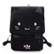 fashion Cute Cat Embroidery Canvas Student bag Cartoons Women Backpack Leis T6A1