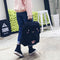 fashion Cute Cat Embroidery Canvas Student bag Cartoons Women Backpack Leis T6A1