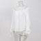 Women Casual Patchwork Lace Blouses Shirt Women Top Fashion Flare Sleeve Pu P2K5