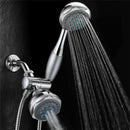 Multifunction Double Head Top Rainfall Shower Head Set with Three Ways Water Valve