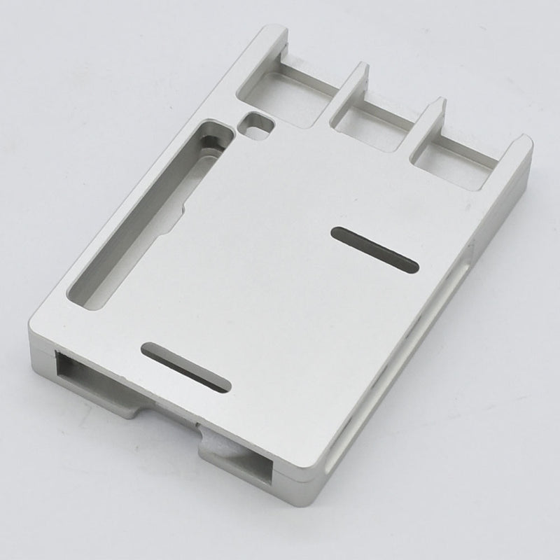 Black / Silver CNC Aluminum Alloy Ultra Thin Metal Box Protective Case For Raspberry Pi 4 Model B