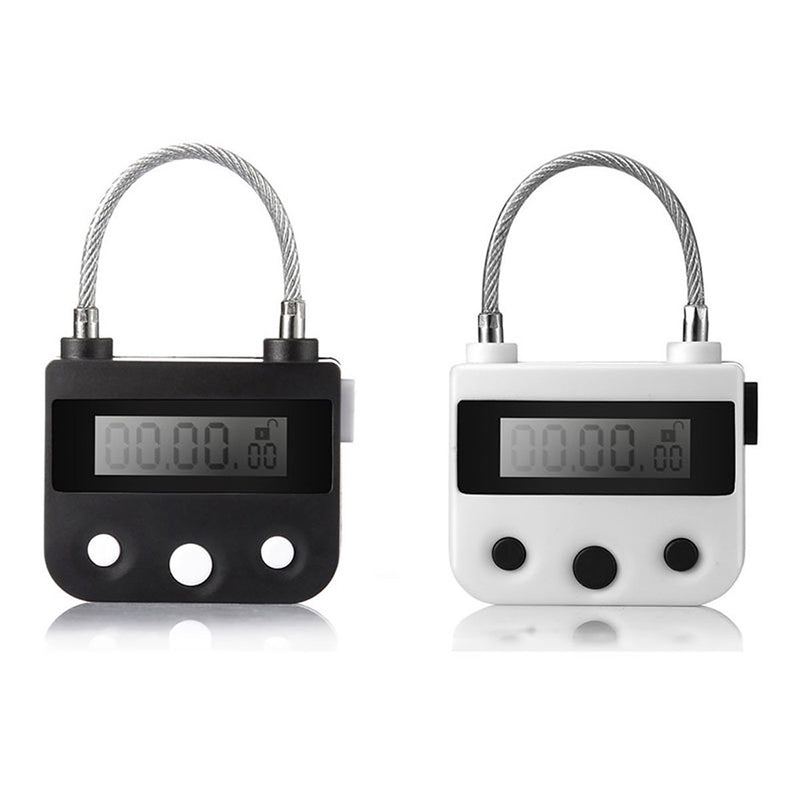 99 Hours USB Rechargeable Time out Padlock Max Timing Lock Digital Timer Alarming Padlock w/ LCD Display Screen
