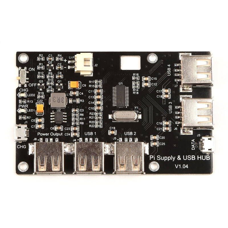 Functional Mini Power Supply And USB HUB Support Power Charging Data Transport For Raspberry Pi