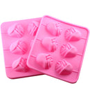 6 Rose Shapes Silicone Lollipop Baking Mold Tray 1pcs Pop Cake Stick Mould For Party Cupcake Baking