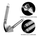 Stainless Steel Garlic Press and Peeler Set, with Silicone Tube Roller & Br