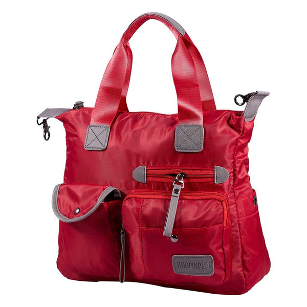 red New Ladies Fashion Waterproof Oxford Tote Bag Casual Nylon Shoulder Bag K4V9