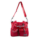red New Ladies Fashion Waterproof Oxford Tote Bag Casual Nylon Shoulder Bag K4V9