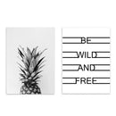 2pcs / set Northern Europe Gray Pineapple Letters (Be Wild and Free)Creativ X3Q7