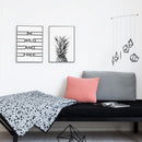 2pcs / set Northern Europe Gray Pineapple Letters (Be Wild and Free)Creativ X3Q7