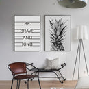 2pcs / set Northern Europe Gray Pineapple Letters (Be Wild and Free)Creativ X3Q7