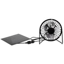 High Quality 4 Inch Cooling Ventilation Fan USB Solar Powered Panel Iron FanB6Q5