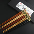 5 Pairs Japanese-style Handmade Reusable Natural Wooden Chopsticks kitchen