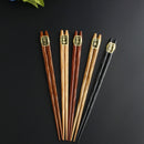 5 Pairs Japanese-style Handmade Reusable Natural Wooden Chopsticks kitchen