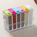 Transparent Spice Storage Containers, Set of 6 Seasoning Shaker Spice Jars  S9N4