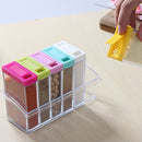 Transparent Spice Storage Containers, Set of 6 Seasoning Shaker Spice Jars  S9N4