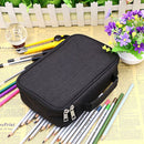 72 Holder Pen Colored Pencil Case School Multi-functional High Capacity Zip E6B4