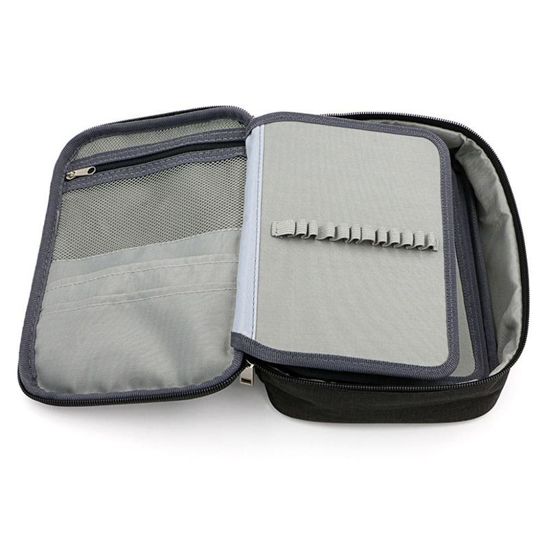 72 Holder Pen Colored Pencil Case School Multi-functional High Capacity Zip E6B4