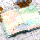 Creative trend Color Pages A5 Notebook Little Blue House Diary Book Hardcov