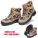 TENGOO Steel Toe Safety Shoes Labor Insurance Shoes Waterproof Anti-Smashing Non-Slip Outdoor Hiking Work Shoes