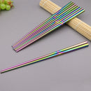 2 pairs Japanese Korean Length 23cm Food Grade Chopsticks Top Mirror Polish Z8W3