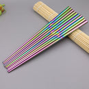 2 pairs Japanese Korean Length 23cm Food Grade Chopsticks Top Mirror Polish Z8W3