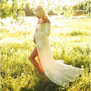 Maternity Dress For Photography Boat Neck Dress Maternty Off Shoulder Long  T8X3
