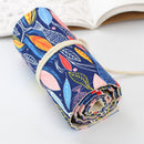 Colored Fish Canvas School Pencil Case 72 Holes Roll Pencil Case Large Pen  Q5C4