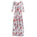 Pregnant Women Sexy off shoulder Floral Printed Maternity Photography Dress L6R6
