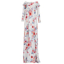 Pregnant Women Sexy off shoulder Floral Printed Maternity Photography Dress L6R6