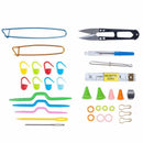 56PCS Crochet Hook Knit Yarn Weave Knitting Needle Clip Marker Tool Set Cas