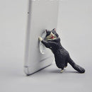 Simulation Cat Animal Design Mobile Phone Holder Smartphone Stand Yellow H3E7