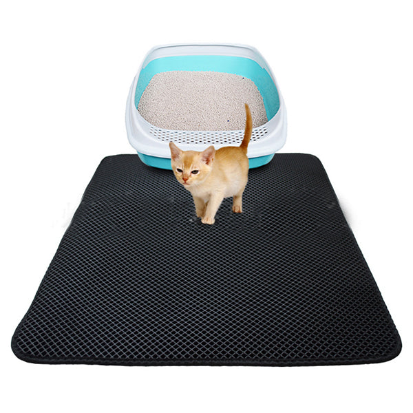 Cat Litter Mat EVA Double Layer Cat Litter Mats with Waterproof Bottom Laye