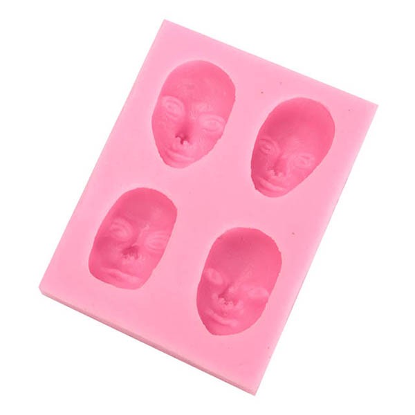 Men's Face Silicone Fandant Mold Chocolate Polymer Clay Mould