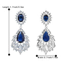 Elegant Chandelier Cubic Zirconia Long Big Crystal Bridal Drop Earring For  D6I3