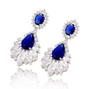 Elegant Chandelier Cubic Zirconia Long Big Crystal Bridal Drop Earring For  D6I3