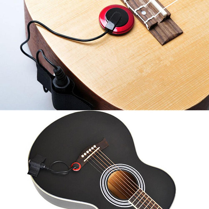 Professional Piezo Contact Microphone Pickup with Wrap Tape and Clip for Acoustic Guitar Violin