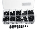 Suleve M2.5NH2 300Pcs Nylon Screw White/Black Hex Screw Nut PCB Standoff Spacer Assortment Kit