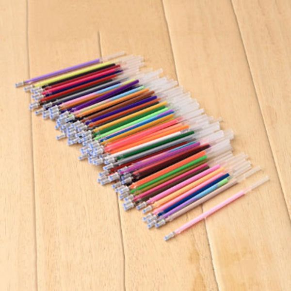 100 Pcs/pack New Colors Gel Ink Pen refills graffiti school office supplies T1L6