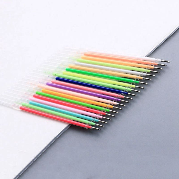 100 Pcs/pack New Colors Gel Ink Pen refills graffiti school office supplies T1L6