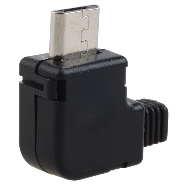 Right Angle Micro-USB 5 P Port Male Plug Socket Connector With Plastic Cove Y7P3