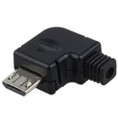 Right Angle Micro-USB 5 P Port Male Plug Socket Connector With Plastic Cove Y7P3